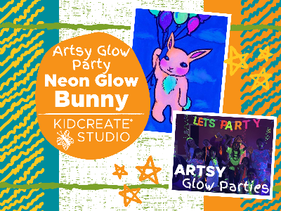 Date Night- Artsy Glow Party - Neon Glow Bunny (3-9 Years)